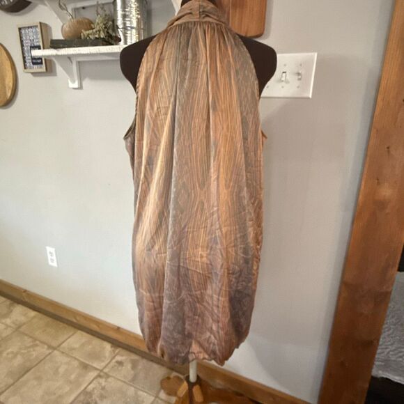 Derek Lam for Design Nation bubble hem mini dress size XL sleeveless peach gray - Picture 7 of 13